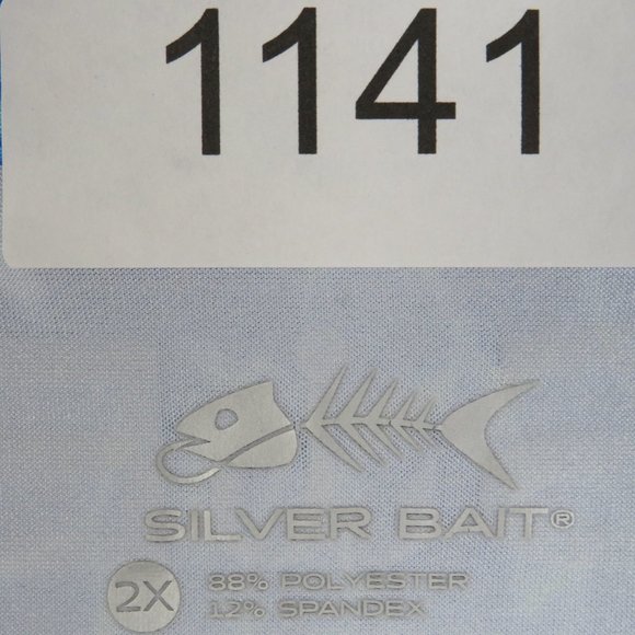 Silver Bait* Men's Long Sleeve Thumb Hole Crew Neck Curved Hem Tee Shirt~Size 2X - Picture 7 of 13
